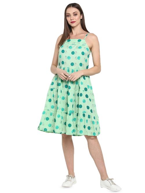 cami neck polka dot a-line dress - 16722733 - Standard Image - 1