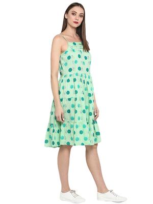 cami neck polka dot a-line dress - 16722733 - Standard Image - 2