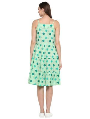 cami neck polka dot a-line dress - 16722733 - Standard Image - 3