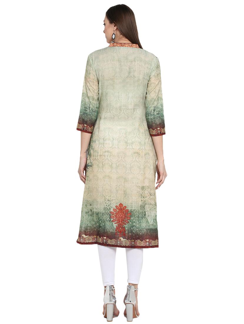 paisley straight kurta - 16722735 - Zoom Image - 3