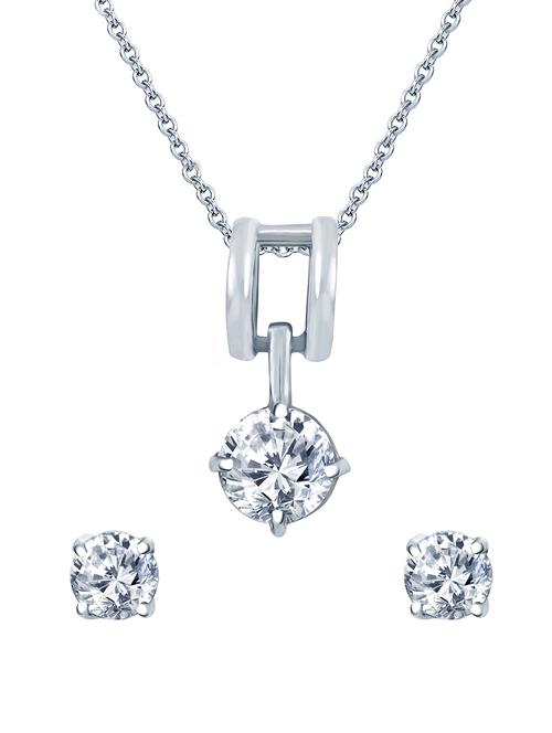 silver metal pendants and earring - 16723024 - Standard Image - 1