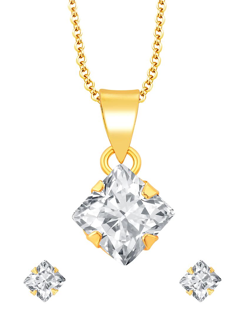 gold metal pendants and earring - 16723031 - Zoom Image - 1