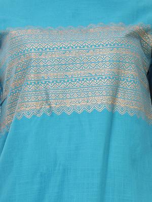 gold print kurta pant set - 16723067 - Standard Image - 4