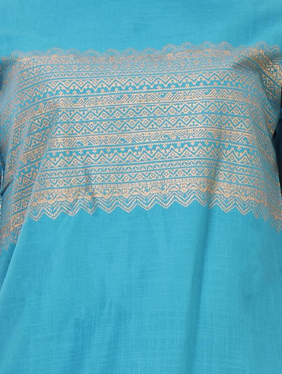 gold print kurta pant set - 16723067 - Zoom Image - 4