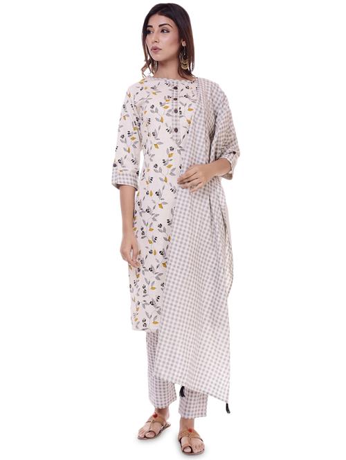 floral print kurta pant set - 16723070 - Very Small Image - 1