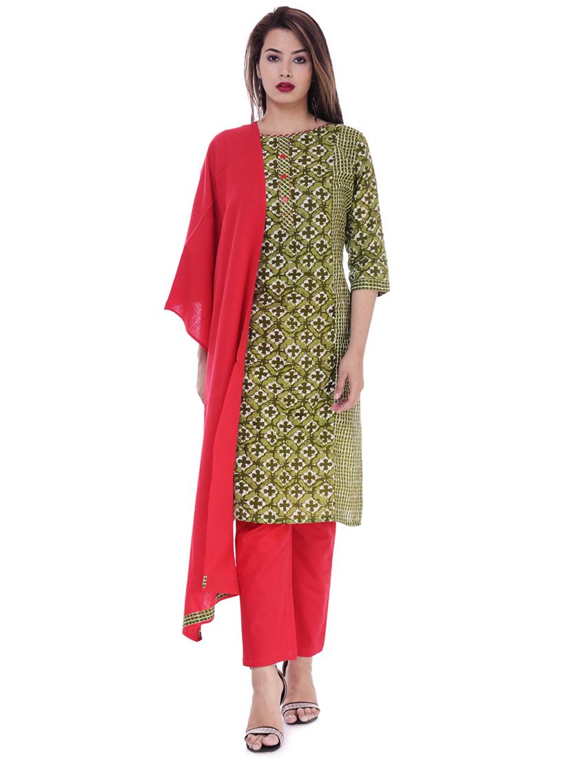 printed kurta pant set - 16723074 - Zoom Image - 1