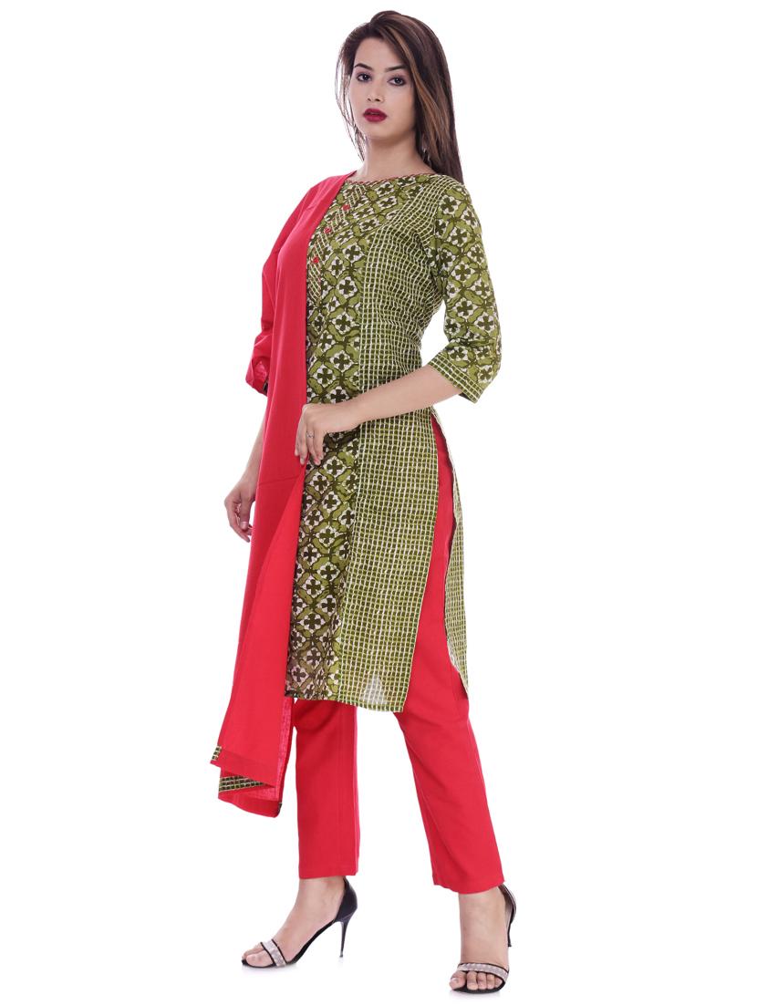 printed kurta pant set - 16723074 - Zoom Image - 2