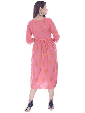 printed flared ethnic dress - 16723084 - Standard Image - 3