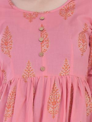 printed flared ethnic dress - 16723084 - Standard Image - 4
