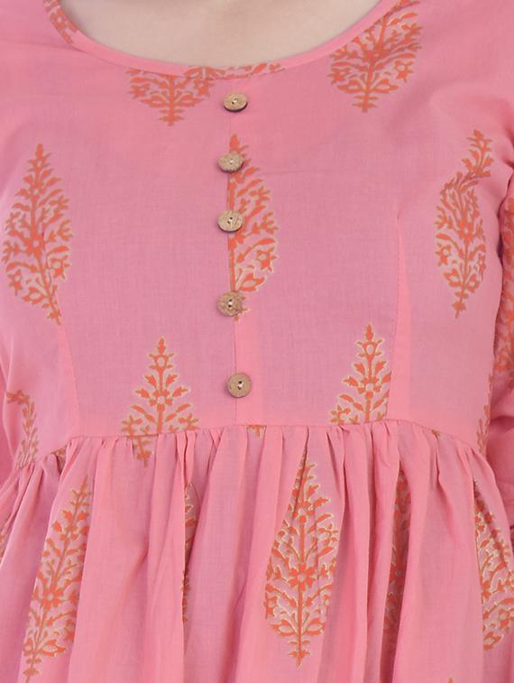 printed flared ethnic dress - 16723084 - Zoom Image - 4
