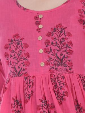 printed flared ethnic dress - 16723086 - Standard Image - 4
