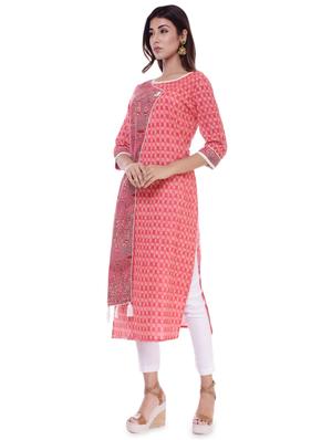 floral straight ethnic dress - 16723111 - Standard Image - 2