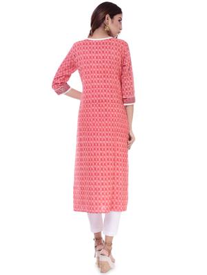 floral straight ethnic dress - 16723111 - Standard Image - 3