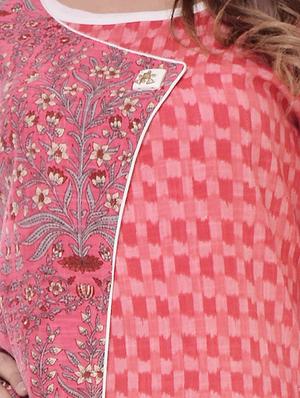 floral straight ethnic dress - 16723111 - Standard Image - 4