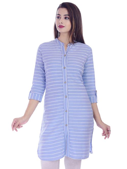 striped straight kurta - 16723114 - Standard Image - 1