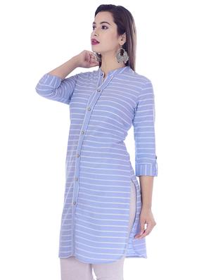 striped straight kurta - 16723114 - Standard Image - 2