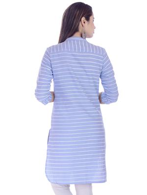 striped straight kurta - 16723114 - Standard Image - 3