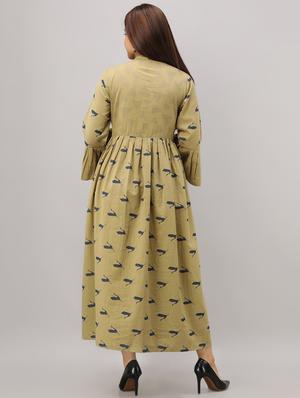 bell sleeves flared ethnic dress - 16723116 - Standard Image - 3