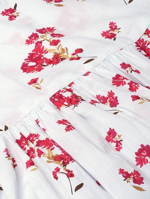 tie up neck floral a-line dress - 16723217 - Standard Image - 5