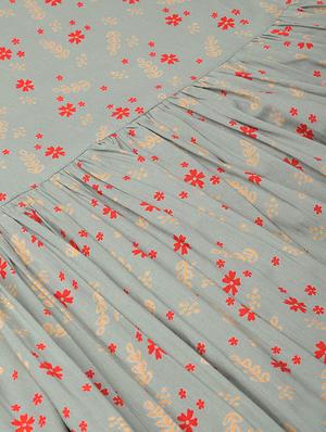 tie knot sleeved floral a-line dress - 16723218 - Standard Image - 5