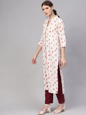 printed kurta pant set - 16723228 - Standard Image - 2
