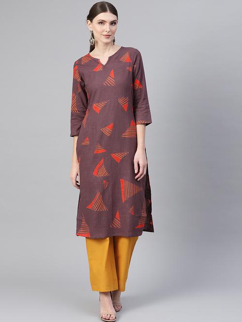 printed kurta palazzo set - 16723237 - Standard Image - 1