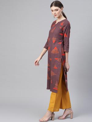 printed kurta palazzo set - 16723237 - Standard Image - 2