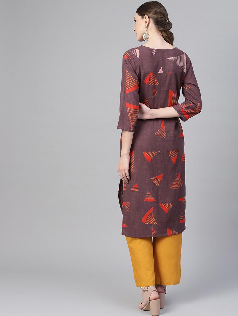 printed kurta palazzo set - 16723237 - Zoom Image - 3