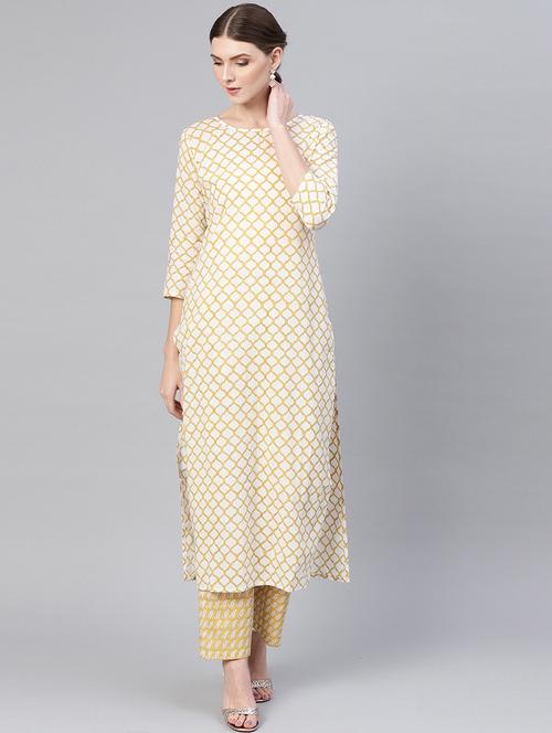 printed kurta palazzo set - 16723243 - Standard Image - 1