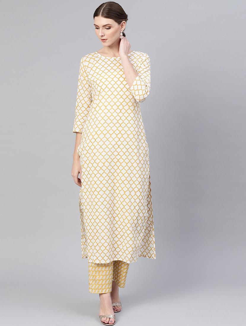 printed kurta palazzo set - 16723243 - Zoom Image - 1