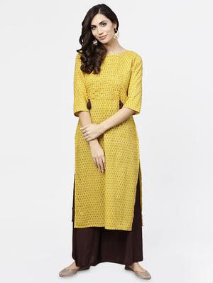 printed cape straight kurta - 16723246 - Standard Image - 4