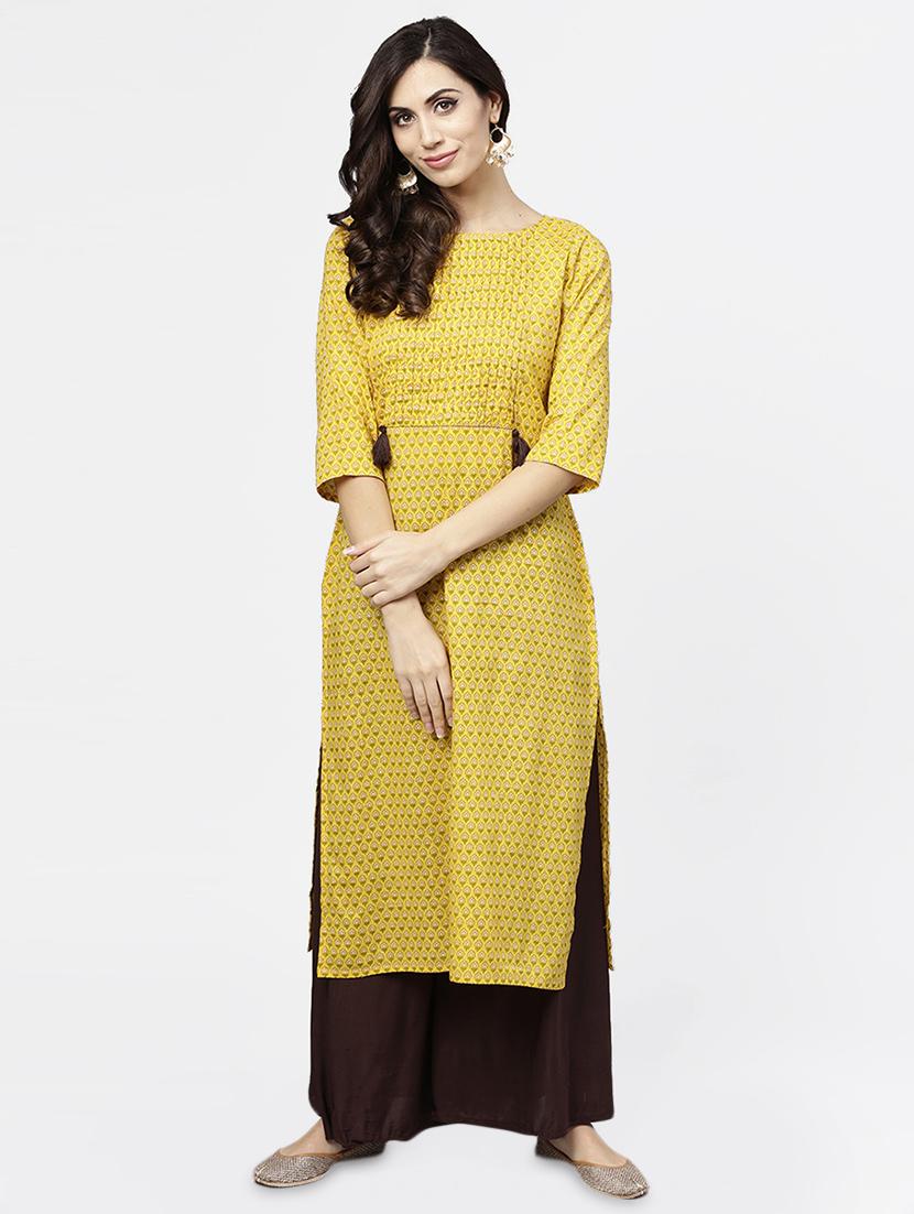 printed cape straight kurta - 16723246 - Zoom Image - 4