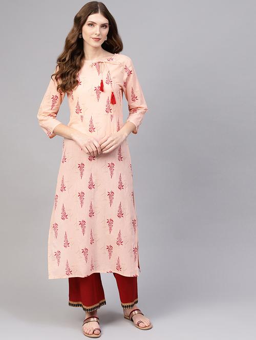 printed straight kurta - 16723248 - Standard Image - 1