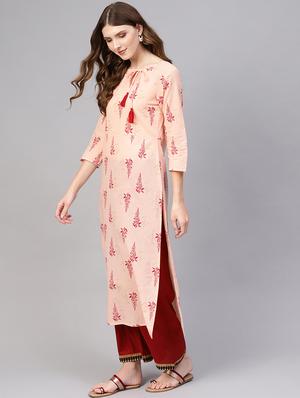 printed straight kurta - 16723248 - Standard Image - 2