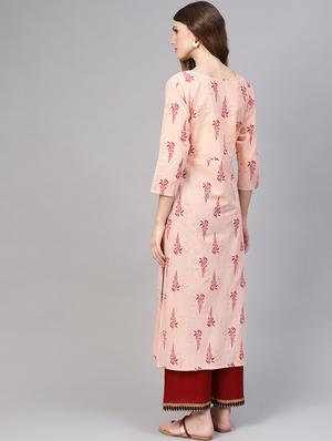 printed straight kurta - 16723248 - Standard Image - 3