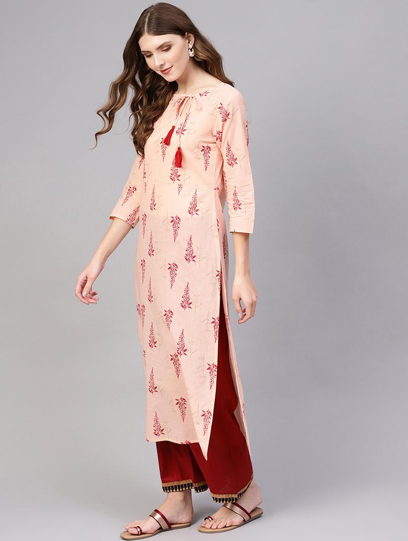 printed straight kurta - 16723248 - Zoom Image - 2