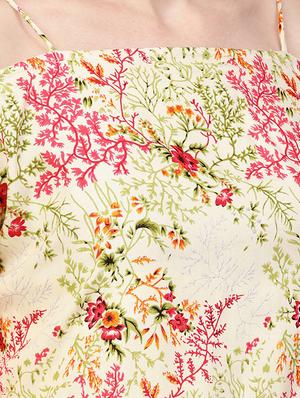 floral high-low kurta - 16723249 - Standard Image - 4