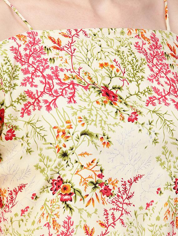 floral high-low kurta - 16723249 - Zoom Image - 4