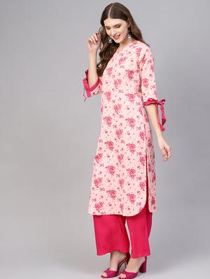 floral straight kurta - 16723250 - Standard Image - 2