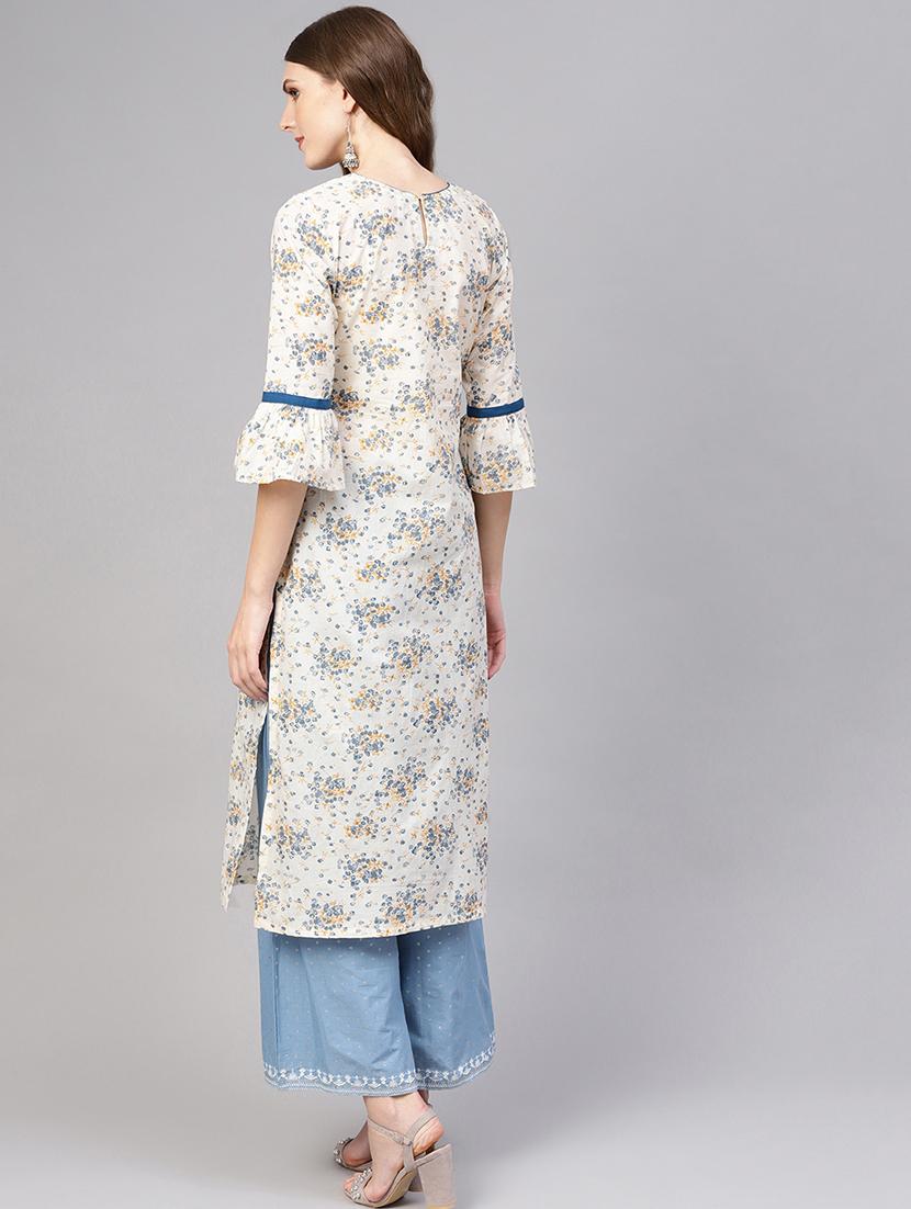 floral straight kurta - 16723257 - Zoom Image - 3