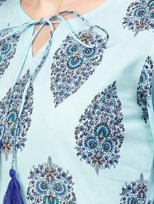printed straight kurta - 16723258 - Standard Image - 4