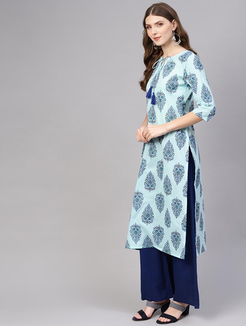 printed straight kurta - 16723258 - Zoom Image - 2