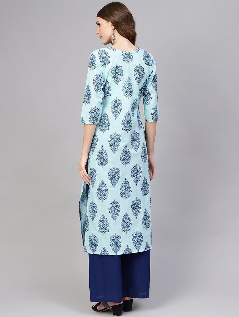 printed straight kurta - 16723258 - Zoom Image - 3