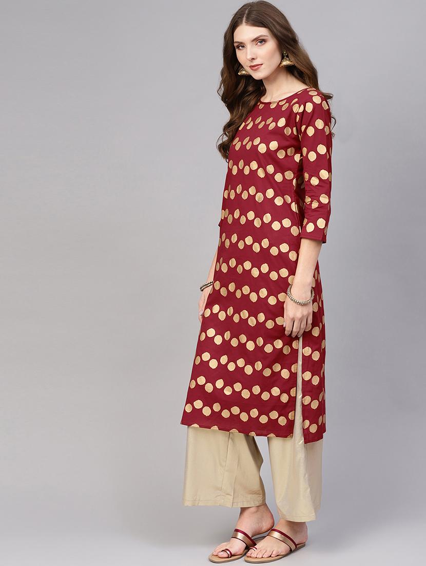 geometrical straight kurta - 16723263 - Zoom Image - 2