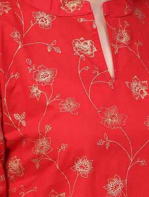 floral straight kurta - 16723264 - Standard Image - 4
