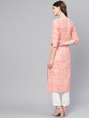 printed straight kurta - 16723268 - Standard Image - 3