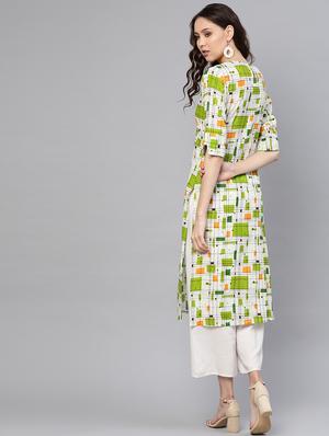 geometrical straight kurta - 16723270 - Standard Image - 3