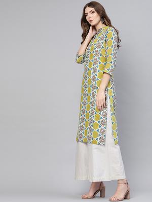 geometrical straight kurta - 16723275 - Standard Image - 2