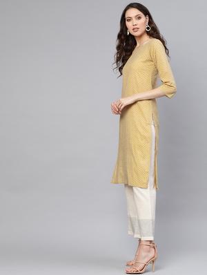 printed straight kurta - 16723278 - Standard Image - 2