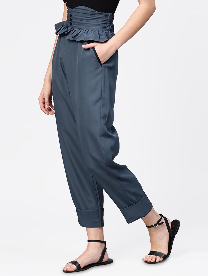 high rise frill detail trouser - 16723283 - Zoom Image - 2